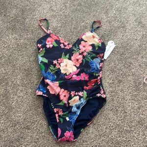Floral Women’s,  One Piece Swimwear, Liz Claiborne NWT
